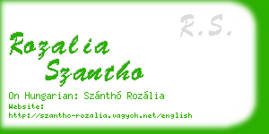 rozalia szantho business card
